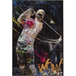 Gemälde STREET GOLF WOW - schwarz