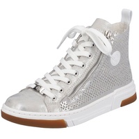 Rieker Sneaker, High Top-Sneaker, Freizeitschuh, Schnürschuh mit Plateausohle, grau