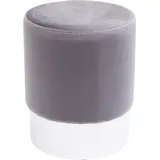 Kare Hocker Cherry Samt 35 x 42 x 35 cm Grau/Silber