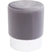 Kare Hocker Cherry Samt 35 x 42 x 35 cm Grau/Silber