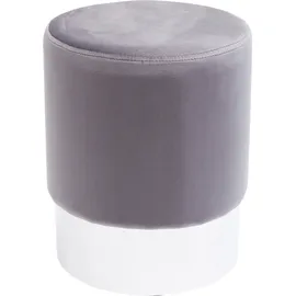 Kare Hocker Cherry Samt 35 x 42 x 35 cm Grau/Silber