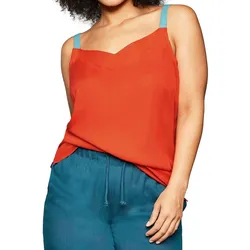 sheego Damen Web-Top mit leichter A-Linie Freizeit-Shirt 56139326 Orange - 50