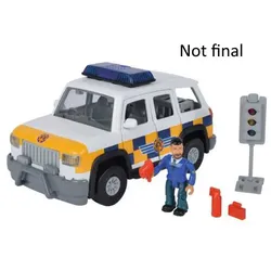 Simba 109251096 - Feuerwehrmann Sam 4x4 Polizeiauto mit Figur