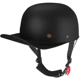 Baseballmütze-Helm Mit ECE Genehmigt Halbhelme Motorradhelm Halbschalenhelm Jet-Helm Moped Helm Retro Cruiser Chopper Scooter Helm Halbschale Roller-Helm Chopper Helm