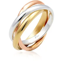 Elli Ring Damen Wickel Basic Tri-Color in 925 Sterling Silber