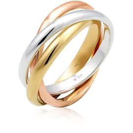 Elli Ring Damen Wickel Basic Tri-Color in 925 Sterling Silber