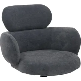 Mendler Esszimmerstuhl HWC-O77 Chenille grau-blau