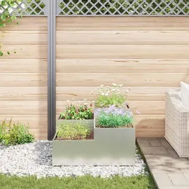 vidaXL Gartenblumentopf 80 x 80 x 48 cm Silber