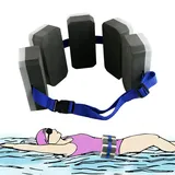 Schwimmgürtel, Verstellbare Schwimmhilfe mit 5 Blockelementen & Sicherheitsverschluss, Schwimmtrainer geeignet für 14-40 kg, Schwimmgurt für Anfänger, Ideal für Pool, See & Urlaub (Schwarz)