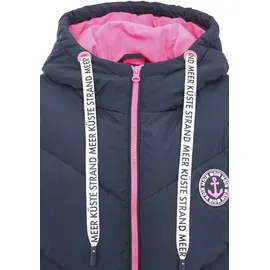 Zwillingsherz Steppweste ""Strandglück"", Damen, Gr. XL, blau (marine), Steppware, Obermaterial: 100% Polyester, normal knielang, ohne Ausschnitt, Westen Steppweste, Doppel-Zipper, Kontrastdetails, Eingrifftaschen, modisch, knielang