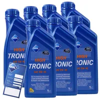 7x 1 L Liter ARAL HighTronic 5W-40 Motoröl inkl. Ölwechselanhänger