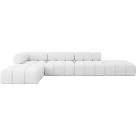altdecor Modulares Sofa Ecksofa in L-Form - Kerru-L2 - 380x190x70 cm Weiß universal, links/rechts Corner modular Sofa Eckcouch Couch Wohnlandschaf... - Weiß