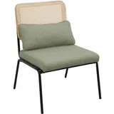 Svita Loungesessel Svea Polyester 61 x 88 x 52 cm Grün mit Kissen