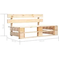 VidaXL Outdoor-Bank Paletten Holz