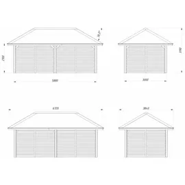 Palmako Bianca 5,88 x 3,19 m Transparent