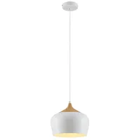 LINDBY Vilsera 1-flg. 30 cm skandinavisch weiß Metall