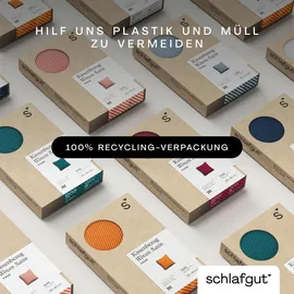 schlafgut Woven Fade Bettwäsche Kissenbezug 80x80 cm | blue-deep-black - blau