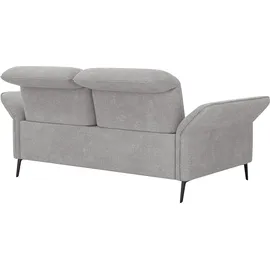 sit&more 3-Sitzer SIT & MORE "Emely, inkl. Sitztiefenverstellung", grau (hellgrau), B:199cm H:92cm T:123cm, 100% Polyester, Sofas, wahlweise mit Bettfunktion, Kopf- & Armteilverstellung