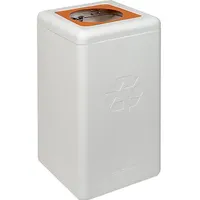 ReinigungsBerater BrickBin Plastik Behälter weiss orange 65 L integrierte