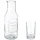 Relaxdays Wasserkaraffe Set mit Gläsern, Transparent