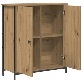 vidaXL Sideboard Eiche 70x30x80 cm Holzwerkstoff und Stahl,