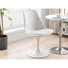 vente-unique Stuhl Polypropylen & Metall Weiß 2er Set
