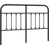 vidaXL Ersatz-Kopfteil Metall Schwarz 140 cm