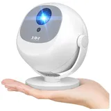XGODY Freestyle LCD-Beamer (12000 lm, 10000:1, 1280 x 720 px, Wifi6 BT 5 4K 1080p unterstützt Mini Beamer) weiß