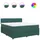 vidaXL Boxspringbett 200 x 200 cm Dunkelgrün
