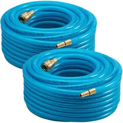 Deuba Druckluftschlauch 2er-Set  30m - 15bar inkl. Schnellkupplung