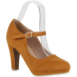 Damen Mary Janes in Hellbraun