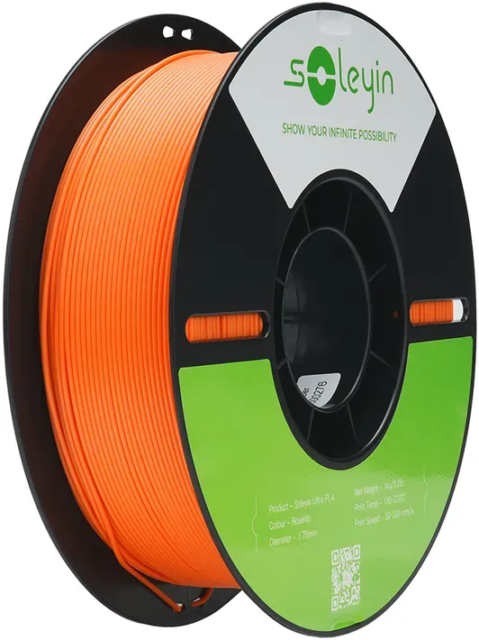 Creality Soleyin Ultra PLA Rosehip 1 kg 3D-Druckerfilament 1,75 mm, hohe Geschwindigkeit 30–300 mm/s, passend für die meisten FDM-3D-Drucker