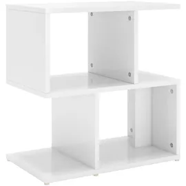 vidaXL Nachtschrank Hochglanz-Weiß 50 x 30 x 51,5 cm Weiß