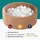 MeowBaby Bällebad Baby - Rund 90x30cm Ballgruben für Kinder mit 200 Bälle, Samt, Ecru: Transparent/Pastellrosa/Perlweiß/Grau