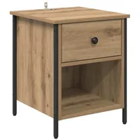 VidaXL Nachttisch Eiche handwerklich 40 x 42 x 50