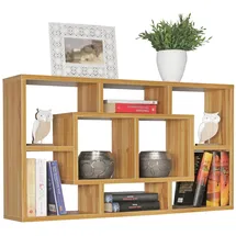 FineBuy Wandregal 85 x 47,5 x 16 cm Braun
