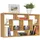 FineBuy Wandregal 85 x 47,5 x 16 cm Braun