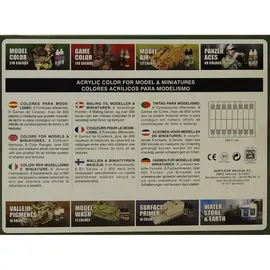 Acrylicos Vallejo Vallejo Acrylic Model Color Set U.S.A Basic (16)