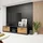 matkam Fernsehkommode Holzwerkstoff 160x36x41 cm Grau