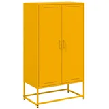 vidaXL Highboard Senfgelb 68,5x38,5x123,5 cm Stahl