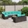 vidaXL Gartensofa-Set 10-tlg. schwarz