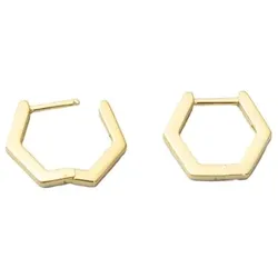 fejn Ohrringe Hexagon Huggie nachhaltiger Echtschmuck   Damen 