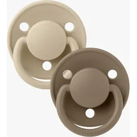 Bibs Schnuller De Lux 2er-Pack, Silicone, Vanilla/Dark Oak