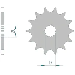 Ritzel Afam selbstreinigend 12 Zähne GasGas / Yamaha