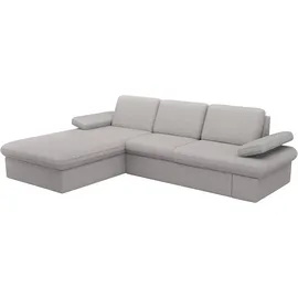 sit&more Ecksofa SIT & MORE "Moreno L-Form, B: 247 cm", grau (hellgrau), B:247cm H:82cm T:171cm, 95% Polyester, 5% Polyamid, Sofas, Ecksofa, mit Armteilverstellung, optional Bettfunktion