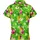 King Kameha Hawaii-Bluse Pineapple Flowers Grün L