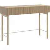 Selsey Schminktisch Makeup Tisch Frisiertisch Kosmetiktisch 110 cm Mit 2 Schubladen, Eiche Geölt Nolie