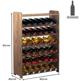 Proregal Weinregal 87,2 x 63,2 x 26,5 cm Braun