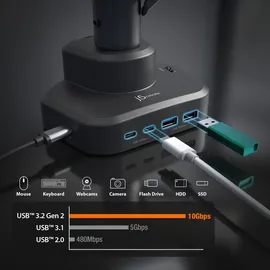 j5create Ergonomic Monitor Mount Dock - Bildschirmständer