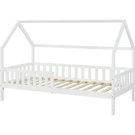 [en.casa] Hausbett Ydre 90 x 200 cm Kiefer weiß
